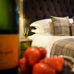 Our master bedroom at Benoch Lomond Castle self-catering apartment is perfect for romantic breaks