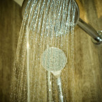 The luxurious rainfall shower in Benoch's designer bathroom